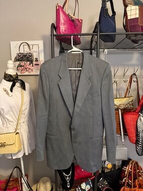 Yves Saint Laurent Men's Gray Two-Button Sport Coat